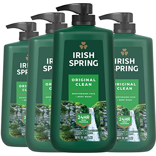 Irish Spring Original Clean Body Wash, 30 Oz Pump (Pack of 4)