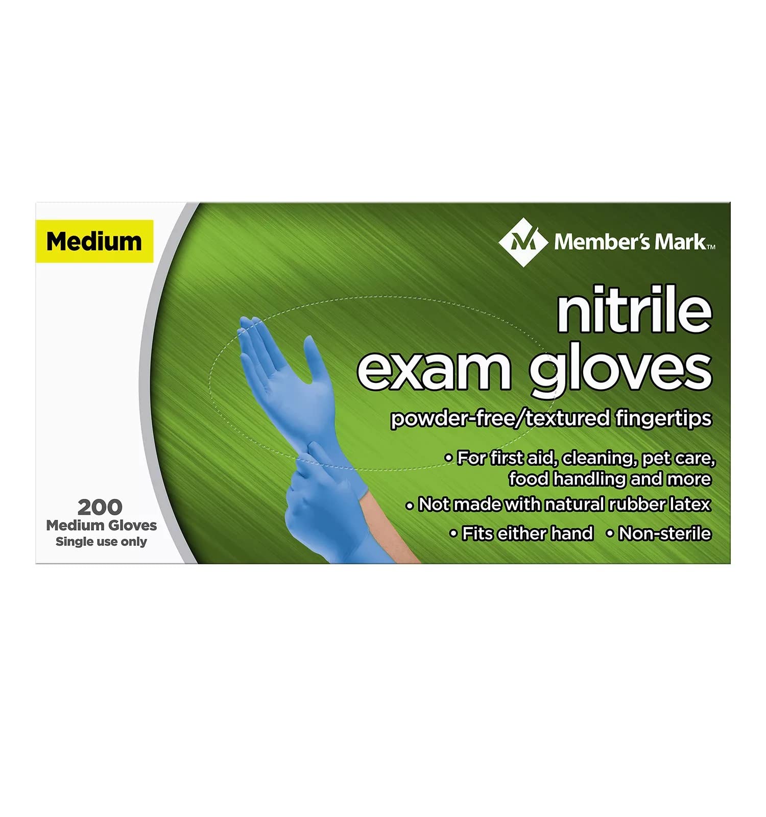 Member's Mark Nitrile Gloves, Medium (200 Count)