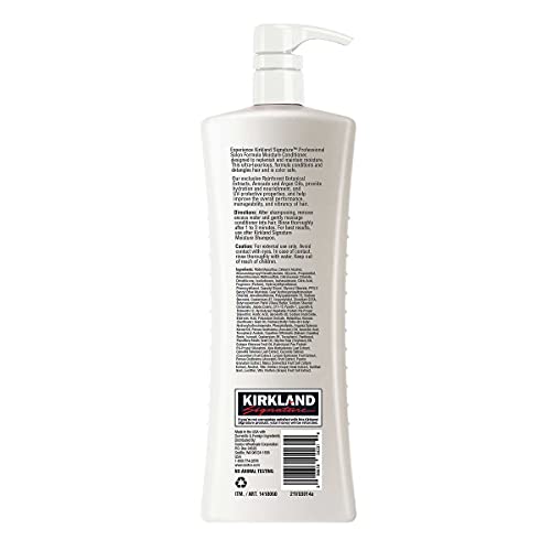 Kirkland Signature Moisture Conditioner, 33.8 Fluid Ounce (Pack of 3, Total 101.4 Fl oz, Each 33.8 Fl oz)