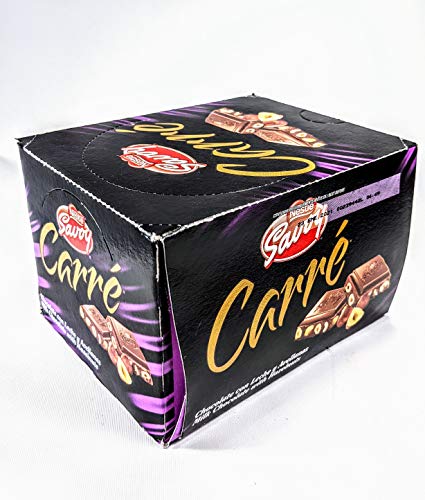 Carré Autentico Chocolate Savoy Venezolano 1 Box, 10 Bars (Hazelnuts)